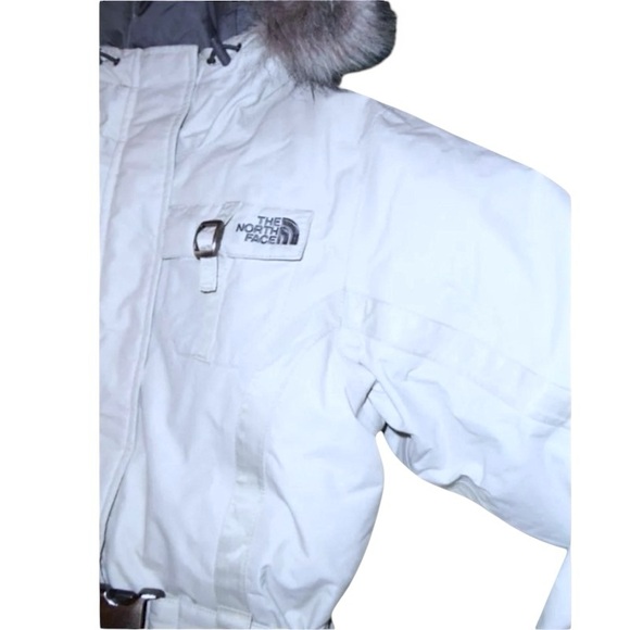 $598 VINTAGE North Face Arctic Parka Medium Ivory Waterproof Short Sealed Seams - Picture 3 of 16